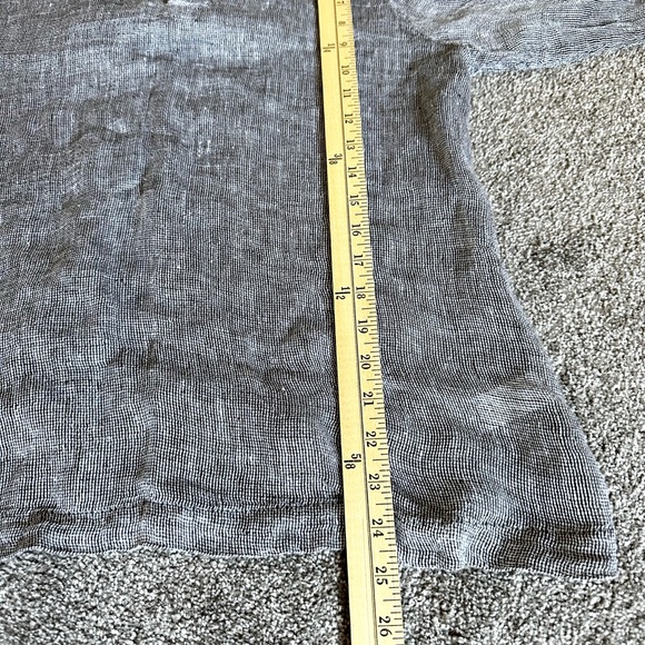 J. Jill Pure Jill Medium M Linen Boxy Tunic Top Open Weave Pull Over - Picture 8 of 9